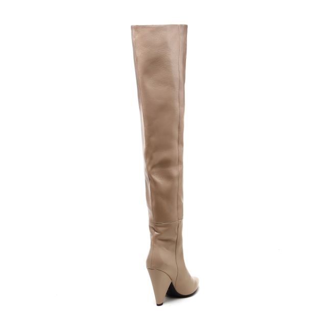 Norma Brown Cow Leather Over the Knee Boots