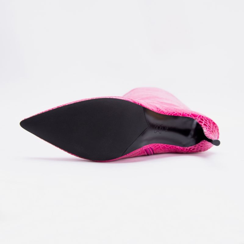 Dana Fuschia Cow Leather Knee Boots