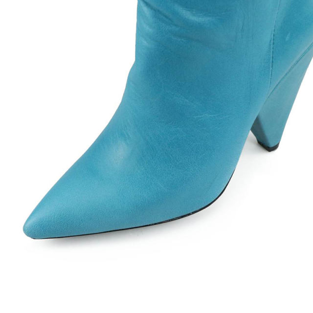 Norma Brown Cow Leather Over the Knee Boots