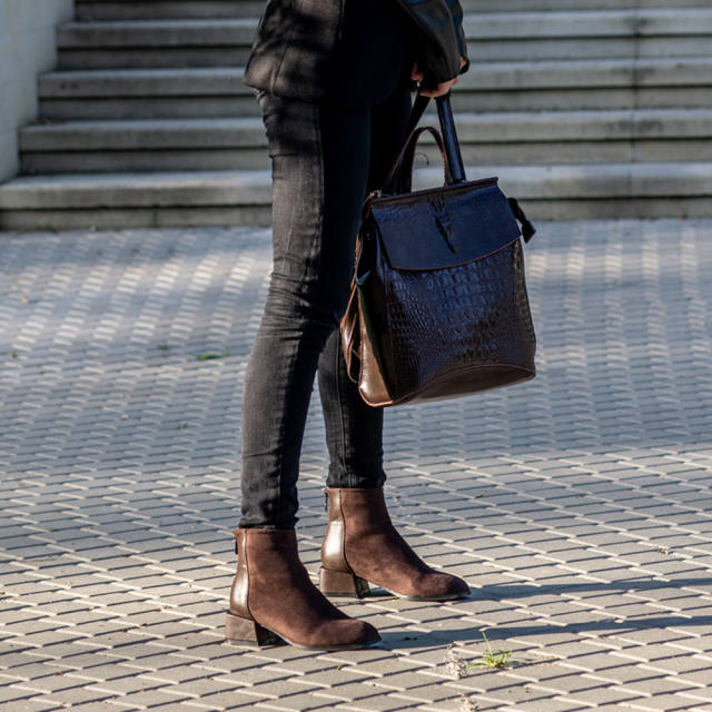Comeron Faux Suede Chunky Heel Ankle Boots