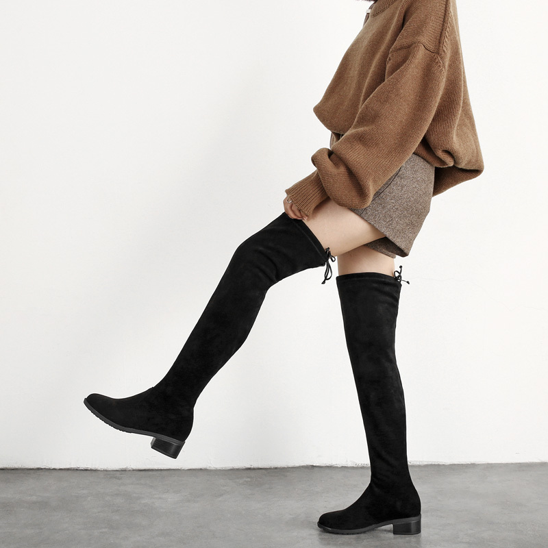Sansa Black Faux Suede Boots 2022 FW