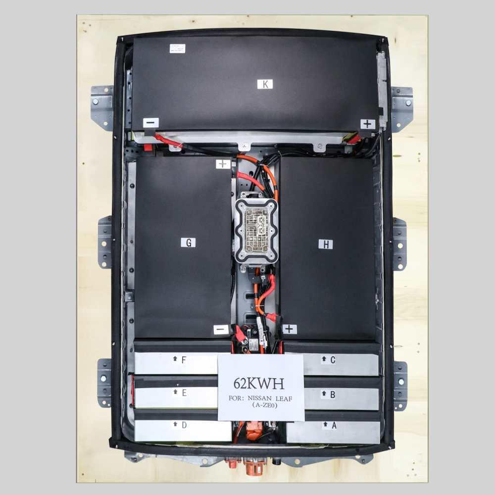 62Kwh Leaf Replacement Lithium Battery Pack Long Cycle Life Electric Vehicles Battery Pack with BMS re-programming