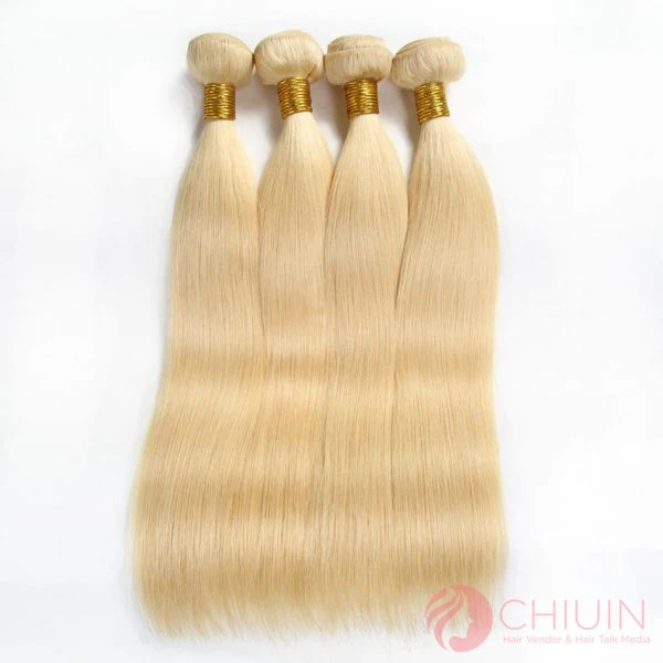 Straight 4 Bundles Deal Honey Blonde Hair Cuticle Aligned