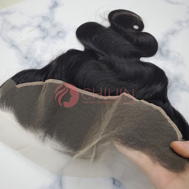 Wholesale Customized Texture 13x4 HD Swiss Lace Frontal Cuticle Aligned Single Donor Hair