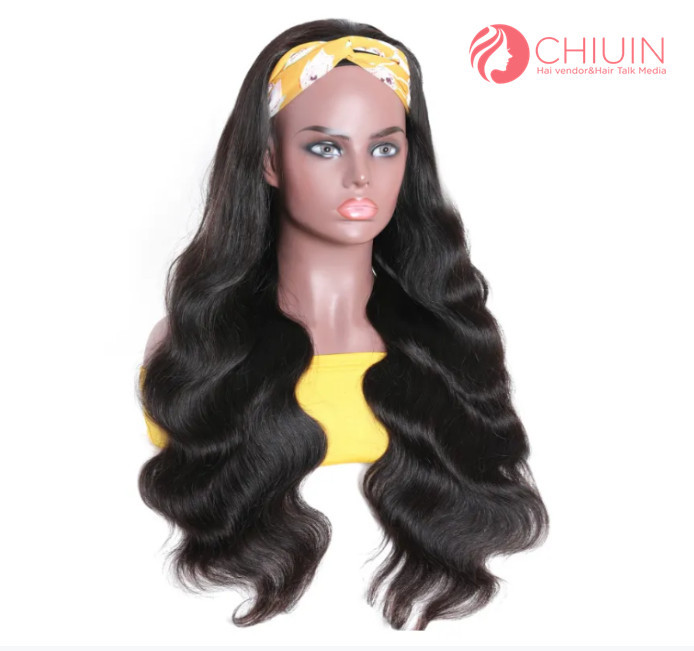 Headband Wig Body Wave Cambodian Virgin Hair Half Wigs