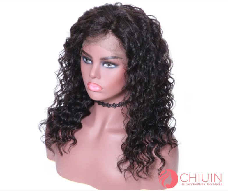 Deep Wave 13x4 Transparent Lace Frontal Wigs Cambodian Virgin Hair