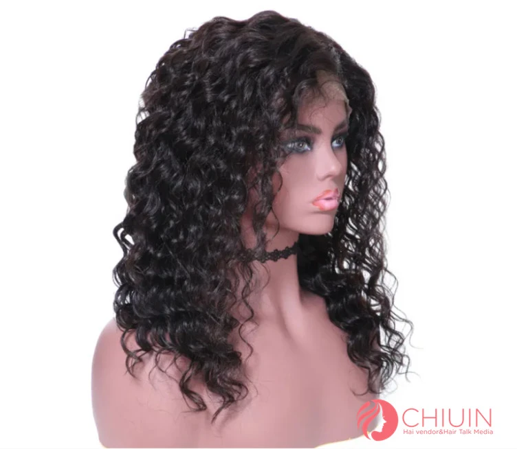 Deep Wave 13x4 Transparent Lace Frontal Wigs Cambodian Virgin Hair