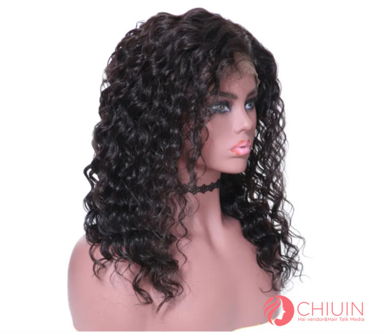 Deep Wave 13x4 Transparent Lace Frontal Wigs Cambodian Virgin Hair