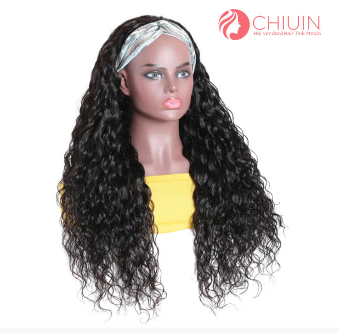 Water Wave Headband Wig Cambodian Hair Glueless Lace Wig