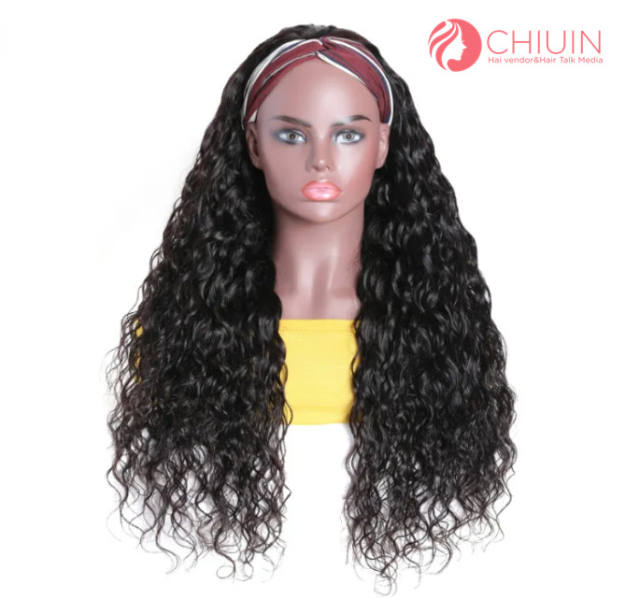 Water Wave Headband Wig Cambodian Hair Glueless Lace Wig