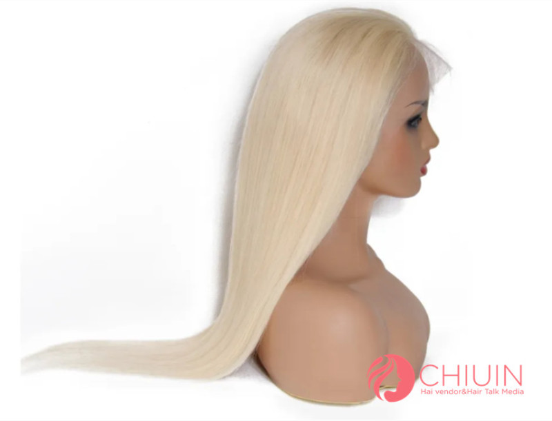 Blonde Straight 13x4 Transparent Lace Frontal Wigs 613 Hair Color