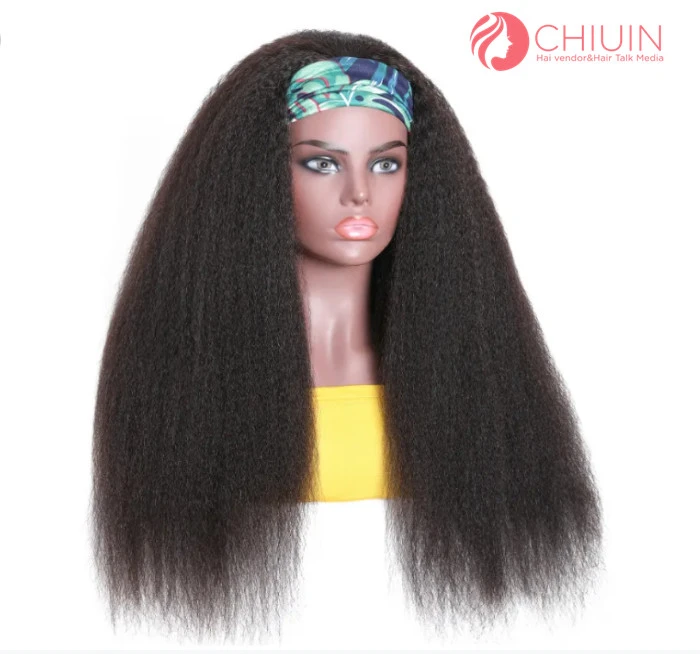 Kinky Straight Headband Wig Glueless Half Wig For 4C Hair