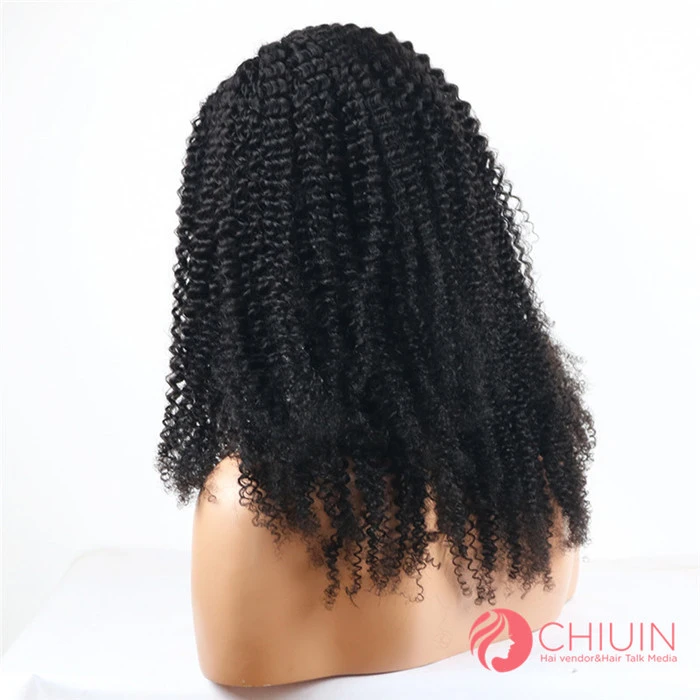 Kinky Curly U Part Wig Cambodian Hair Glueless Wig For 3C Hair