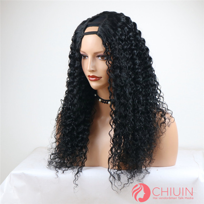 Deep Wave U Part Wig Cambodian Hair Glueless Wig