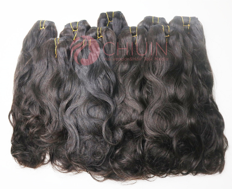 4 Bundles Natural Pattern Wavy Unprocessed Raw Hair Single Donor Hair Weave