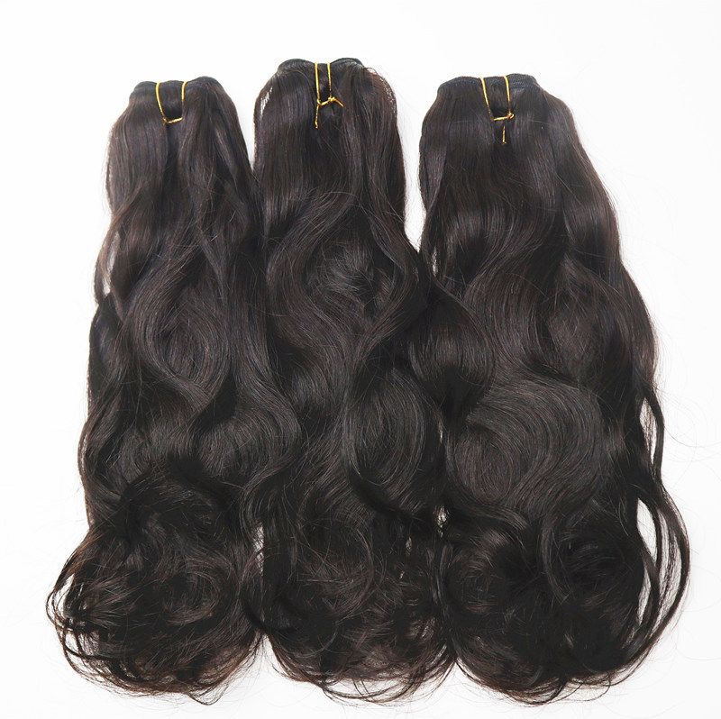 3 Bundles Natural Pattern Wavy Unprocessed Raw Hair Single Donor Hair Weave