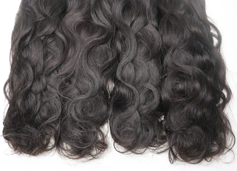 1 Bundle Natural Pattern Wavy Unprocessed Raw Hair Single Donor Hair Weave