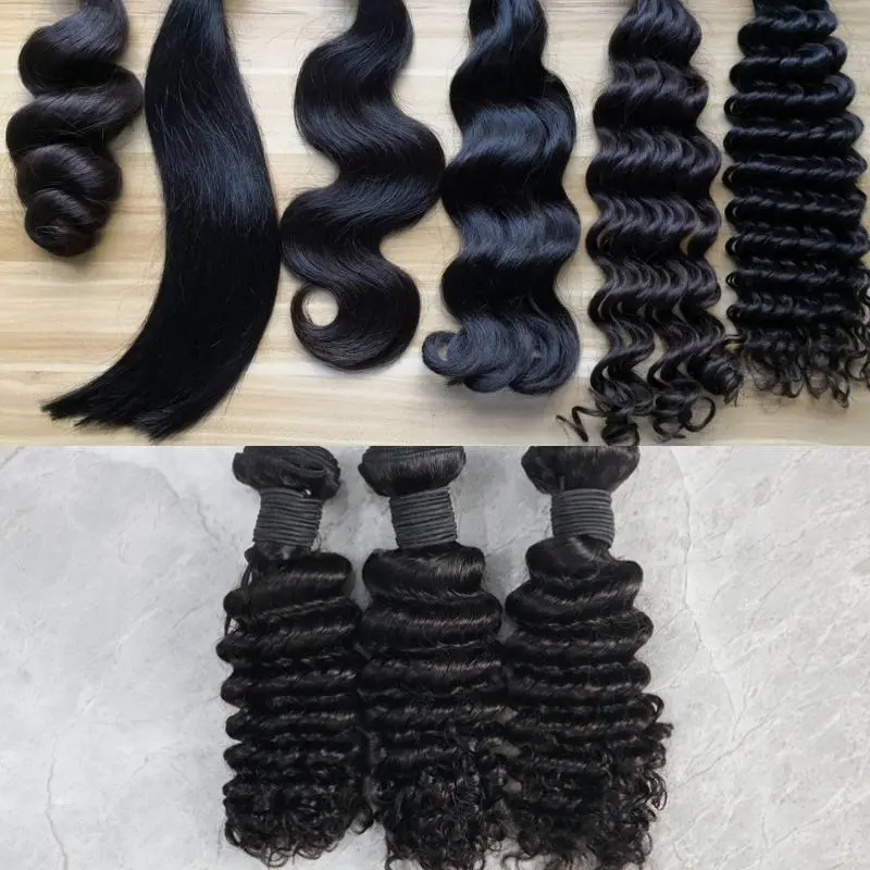 3 Bundle Customized Texture Raw Hair Grade Cuticle Aligned Single Donor Hair Weave