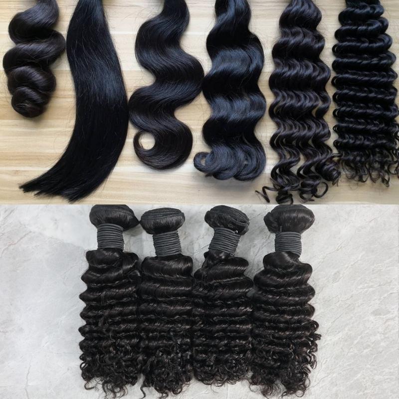 4 Bundle Customized Texture Raw Hair Grade Cuticle Aligned Single Donor Hair Weave