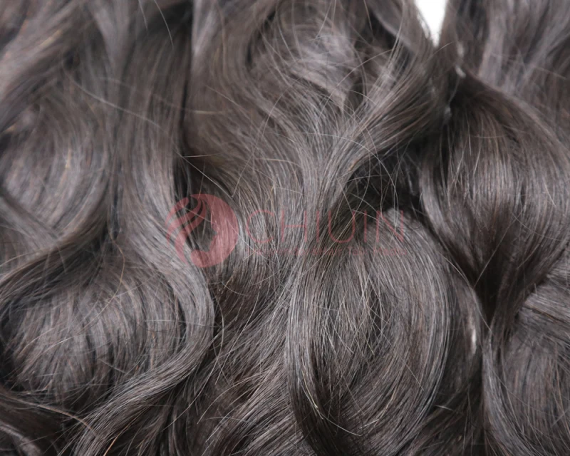 1 Bundle Natural Pattern Wavy Unprocessed Raw Hair Single Donor Hair Weave