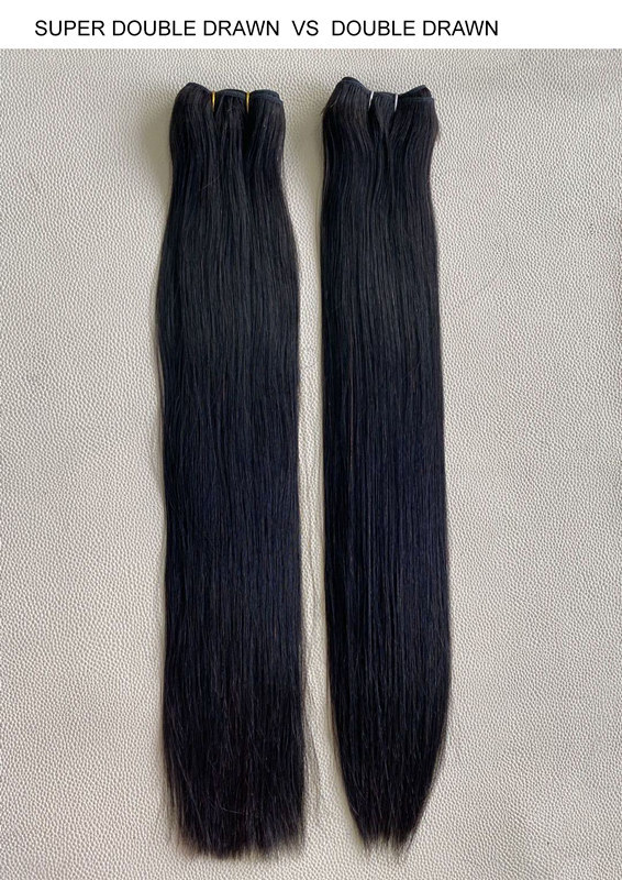 1 Bundle Super Double Drawn Hair Bone Straight Cuticle Aligned Hair Weave