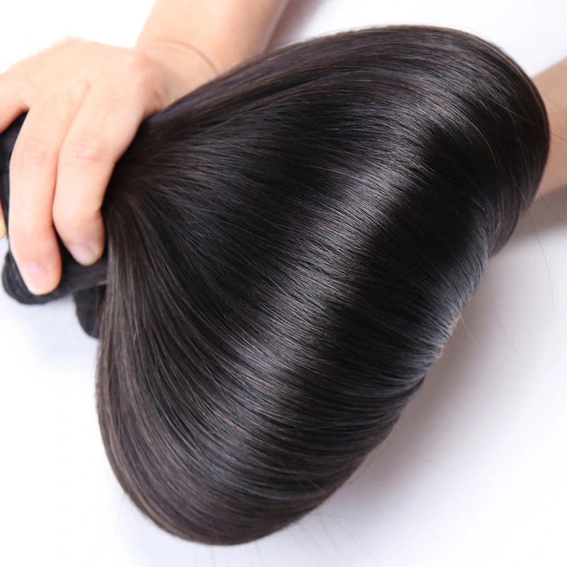 1 Bundle Super Double Drawn Hair Bone Straight Cuticle Aligned Hair Weave