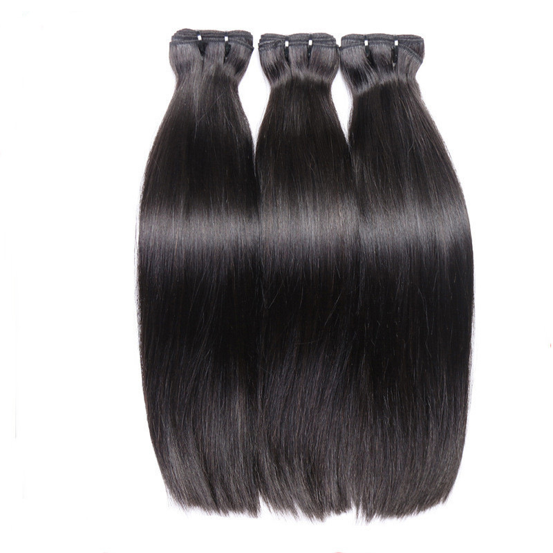 3 Bundle Super Double Drawn Hair Bone Straight Cuticle Aligned Hair Weave