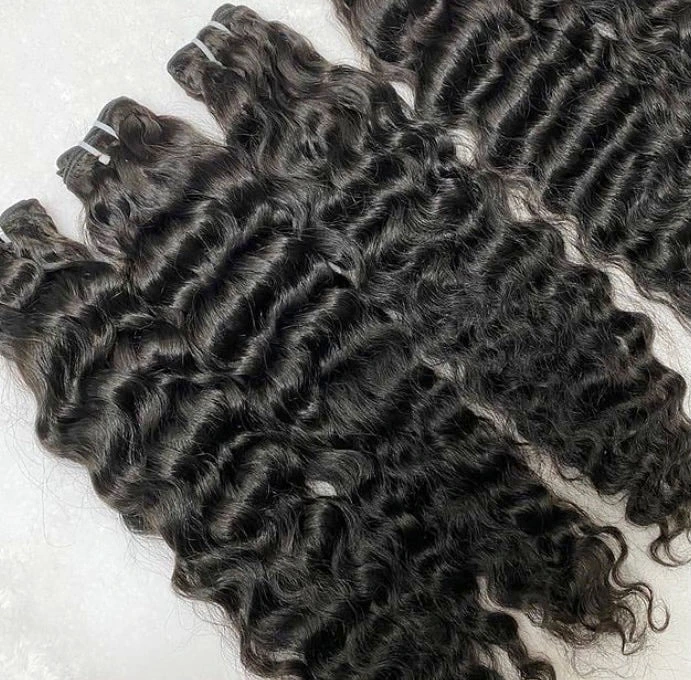 3 Bundles Natural Burmese Curly Unprocessed Raw Hair Single Donor Hair Weave