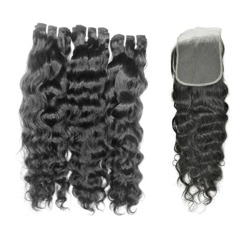 Natural Pattern Wavy 5x5 HD Swiss Lace Frontal Unprocessed Raw Hair Single Donor