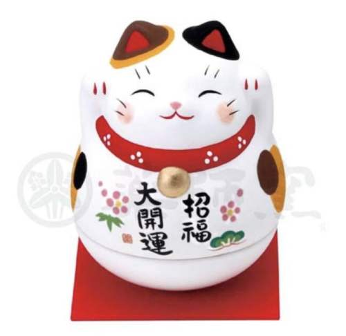 药师窑 三花招财猫7550 高约8cm