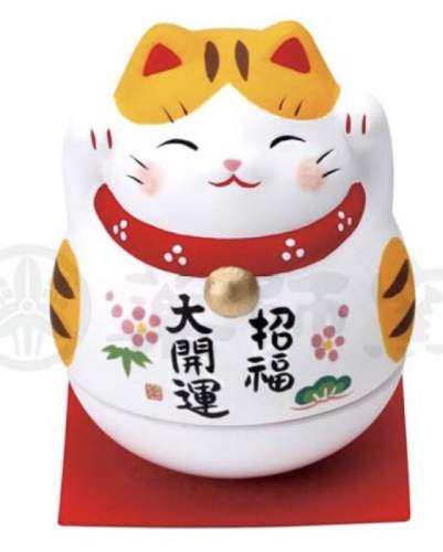 药师窑 招财橘猫7551 高约8cm