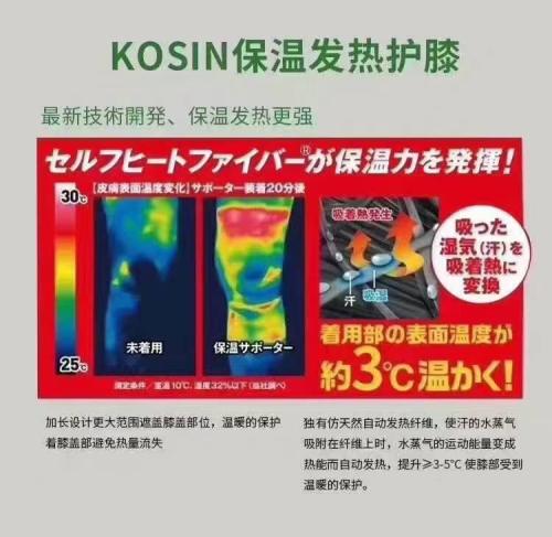 KOWA兴和制药发热护膝保温护膝 单只装中号 M  34-37cm