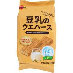 Bourbon波路梦豆乳夹心威化饼低脂低糖休闲零食16枚