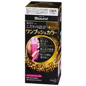 花王Blaune遮白发按压式染发膏 自然褐色4#
