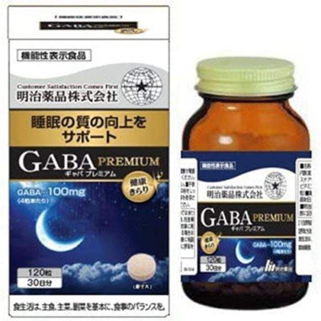 明治药品gaba 深度睡眠片非褪黑素深度睡眠氨基丁酸 120粒