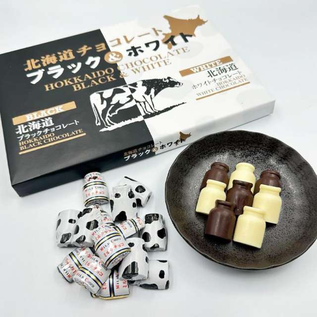 北海道牛乳巧克力 40枚  牛奶味、可可味各20枚