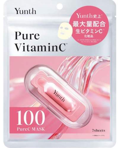 Yunth 袋装补水提亮贴片面膜 7片 粉色