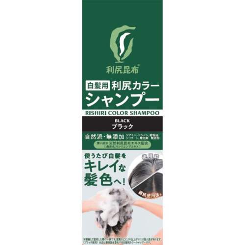 利尻昆布染发膏洗发水二合一天然植物遮盖白发专用 黑色 200ml