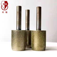 Electroplated diamond/CBN grinding rod for inner edge grinding