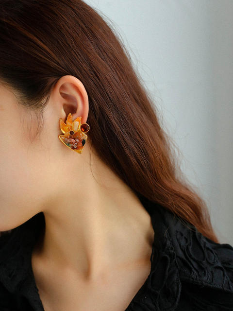 Vintage gemstone earrings