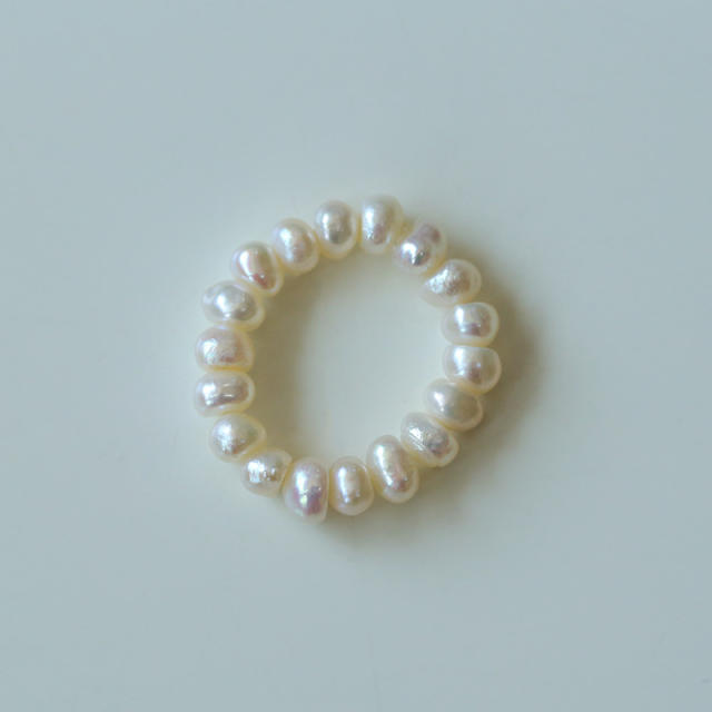 Irregular pearl ring