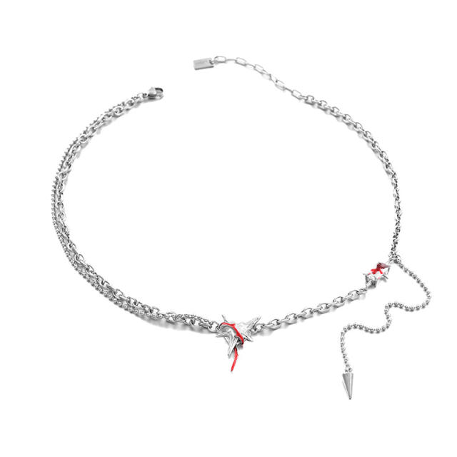 Zircon necklace earring set