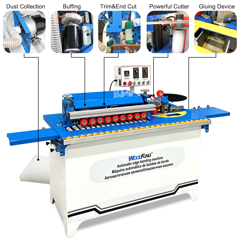 MY-07C2 Мини-автоматическая кромкооблицовочная машина Склеивание Обрезка  Торцевая резка Полировка Сбор пыли Прямая и кривая МДФ Автоматическая подача