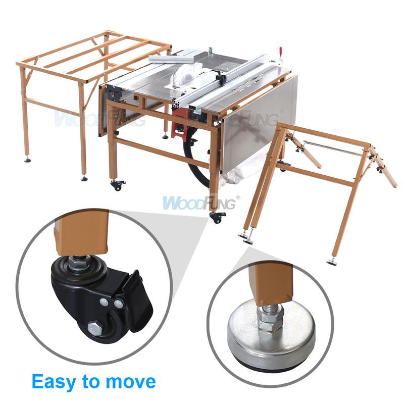 MJ-09BR Small type mini sliding table saw with scoring sawblade