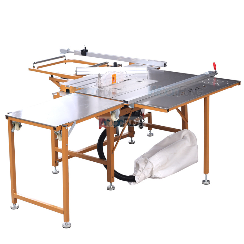 Mesa de aserrado de riel invisible doble MJ-09BRR para sierra de mesa de mini sierra de corte de madera