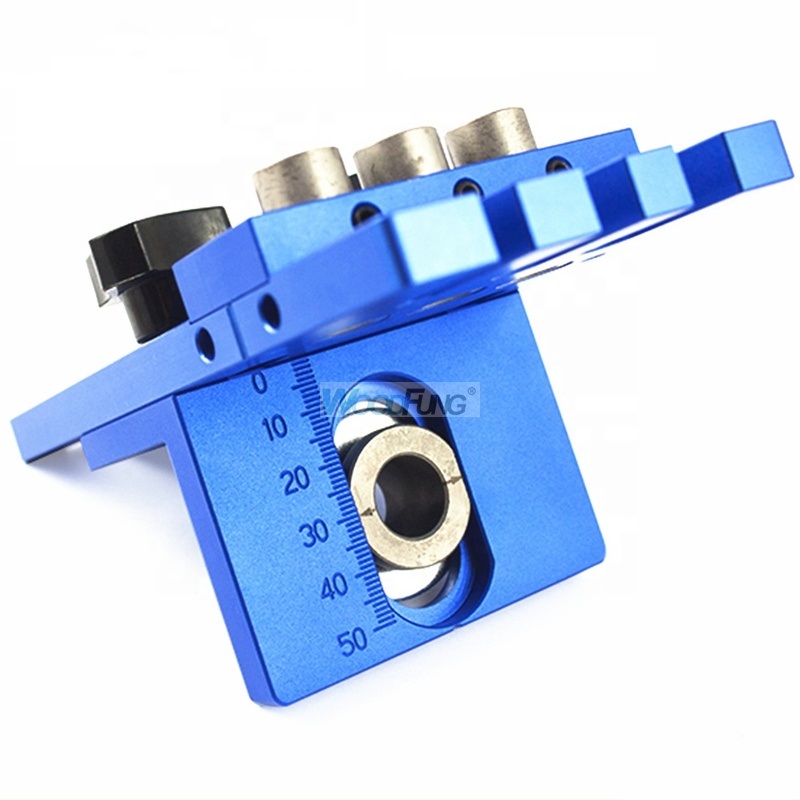Pocket Hole Jig Kit system Drive Adapter para carpintería Ángulo Perforación Agujeros Guía Herramientas de madera