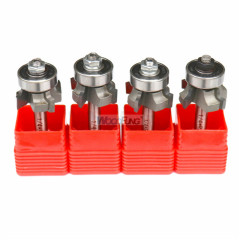 1/4 woodworking milling cutter 4 teeth trimming knife edge trimmer wood router bit edge cutting trimming blade for trimmer