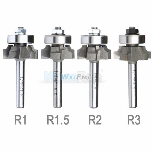 Fresa para carpintería 1/4, cortadora de 4 dientes, recortadora de bordes, enrutador de madera, cuchilla de corte de bordes para recortadora