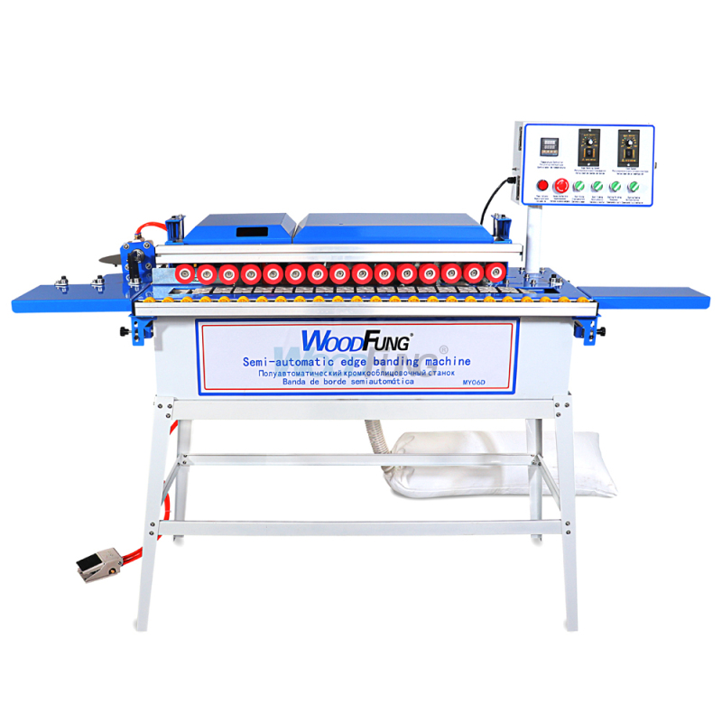 MY06D-1 Mini Semi-automatic Edge Banding Machine Gluing Trimming End Cutting Buffing Dust Collection Straight MDF Automatic Feeding Edge Bander