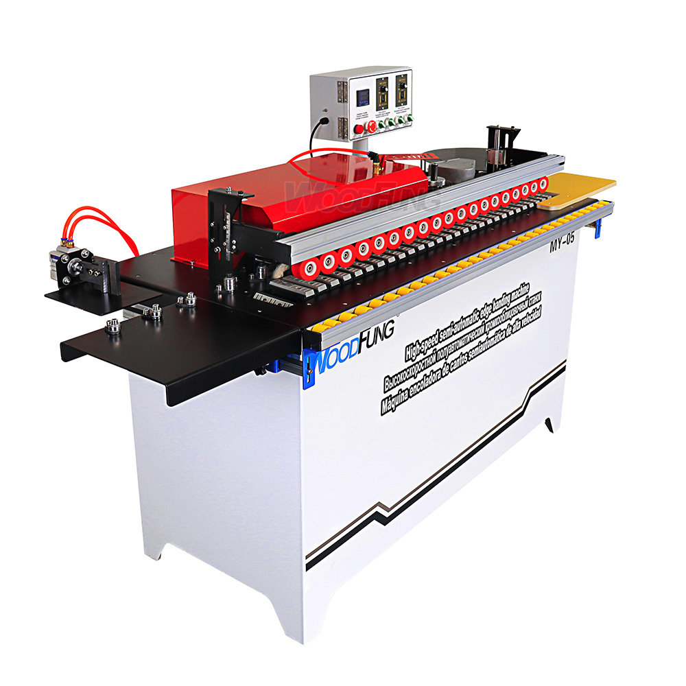 MY-05 Mini Semi-automatic Edge Banding Machine Gluing Trimming End Cutting Buffing Dust Collection Straight MDF Automatic Feeding Edge Bander